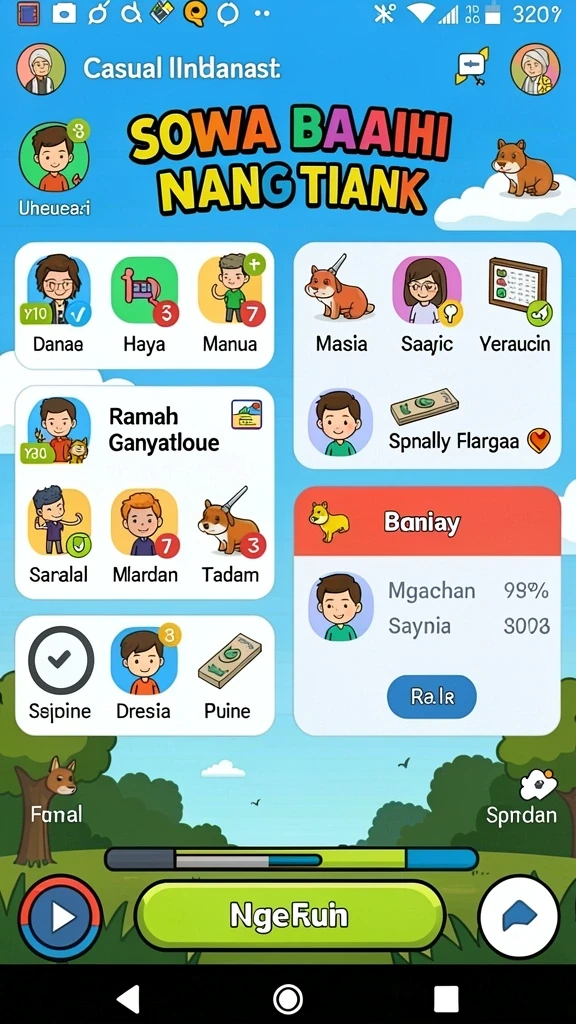 wiranaga - Tangkapan layar menampilkan pertarungan melawan bos yang menantang.